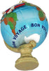 Kurt Adler Noble Gems Globe with Airplane Christmas Ornament