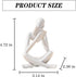 HyabDiop Bookshelf Decor Thinker Statue - Abstract Style Thinker Sculptures Modern Aesthetic Figurine Decoration