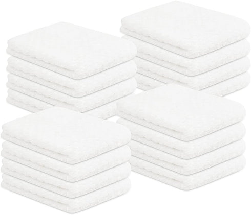 Tukasa Linens 16 Pack 12x12 Inches, Pack 16, Cotton Washcloths for Body and Face, of Multipurpose and Lightweight Wash