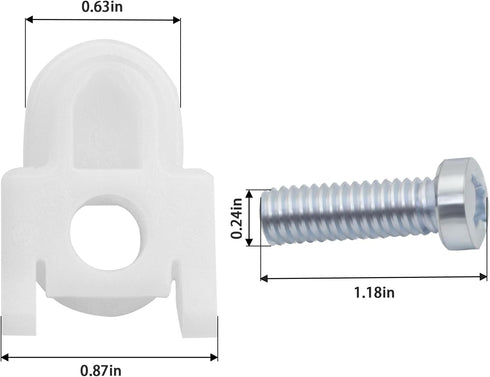 WR01X39781 Refrigerator Door Handle Mounting Stud for Fits GE Refrigerator Freezer Handle Replacement Parts -AP7175647 WR01X39781 WR01X25070 -White(2Pack) by folosem