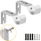 Adjustable Curtain Drapery Rod Holders Set of 2, Extendable Wall-Mounted Metal Bracket for 1 Inch Rods