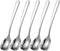 Small Square Spoons, SUS304 Stainless Steel 5.9 Inch Spoons for Ice Cream, Sugar, Cake, Coffee, Desserts, Set of 5