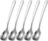 Small Square Spoons, SUS304 Stainless Steel 5.9 Inch Spoons for Ice Cream, Sugar, Cake, Coffee, Desserts, Set of 5
