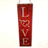 BinaryABC Valentine's Day Wooden Sign Plaque for Door Wall Hanging Decorations (Red)
