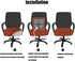 Waterproof Office Desk Chair Seat Cover +Armrest Covers PU Leather Chair Covers Stretchable Rotating Computer Chair Slipcovers Protector High Chair Cover for Office Desk Chair
