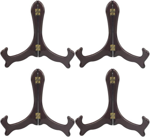 Artliving 7 Inch Wood-like Easels, Set of 4 Plate Stand Holders for Display