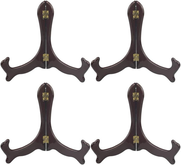 Artliving 7 Inch Wood-like Easels, Set of 4 Plate Stand Holders for Display