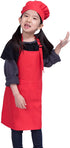 ALIPOBO Set, 2 (2-5 Kids Apron and Chef Hat Children's Adjustable Bib Apron with Pockets. Cute Boys Girls Kitchen Apron