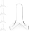 60-Degree Angle Acrylic Plate Stand, 5PC Clear Acrylic Display Easel, 3" H x 3.125" W x 2.5" D (3 Inch)