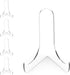 60-Degree Angle Acrylic Plate Stand, 5PC Clear Acrylic Display Easel, 3" H x 3.125" W x 2.5" D (3 Inch)