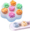 7-Chamber Silicone Molds, Rose/Flower Shape for DIY Cake, Fondant, Biscuit, Cookies, Dessert