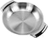 Luxshiny Large Mixing Bowl, 16cm Paella Pan, Stainless Steel Skillet with Handles for Home, Restaurant, Camping