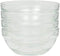 Set of 4 Clear Glass Bowls - Stackable 3.5-Inch Serving/Mixing Prep