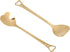 2Pcs Heart Shaped Coffee Dessert Spoon, Metal Stirring Spoon for Tea Dessert Drinks Ice Cream