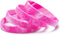 48pcs Breast Cancer Awareness Bracelets, Pink Ribbon Camo Silicone Party Supplies Favors