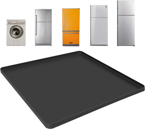 Mini Fridge Silicone Mat, 23''x23''x0.7'', Under Appliance Pad for Washing Machine, Protects from Water Spills, Easy to