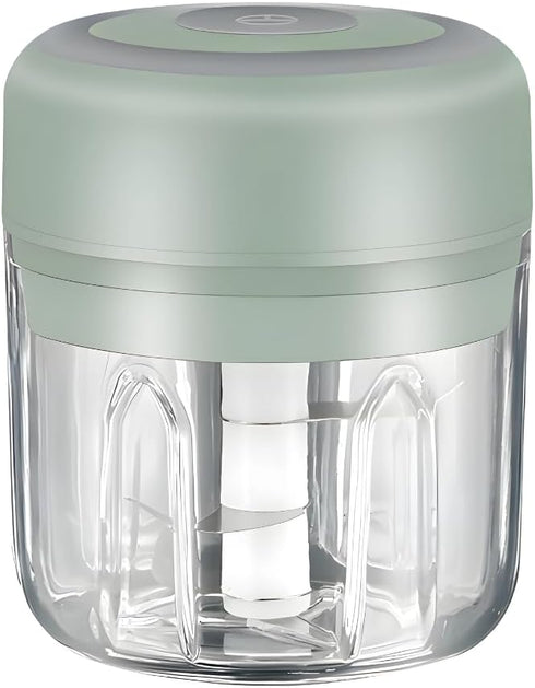 Mini Electric Food Processor and Garlic Chopper - 250ML, USB Charging, 3 Blades for Chopping Vegetables, Garlic, Meat