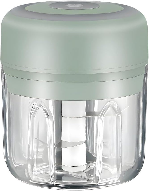Mini Electric Food Processor and Garlic Chopper - 250ML, USB Charging, 3 Blades for Chopping Vegetables, Garlic, Meat