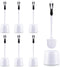 Tioncy 6 Pack Toilet Brush with Holder - Toilet Bowl Brush and Caddy Set, Stiff Bristles for Bathroom Cleaning,