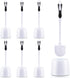 Tioncy 6 Pack Toilet Brush with Holder - Toilet Bowl Brush and Caddy Set, Stiff Bristles for Bathroom Cleaning,
