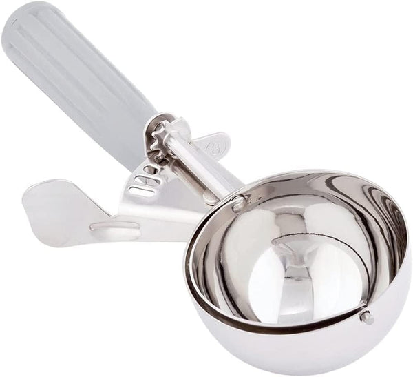4 Oz Portion Scoop Ice Cream Disher with Trigger Release, Stainless Steel Cookie Scoop for Portion Control