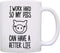Pet Pig I Work Hard so my Pigs Can Have a Better Life - Potbelly Pig Farmer Coffee Mug, Tea Cup, White