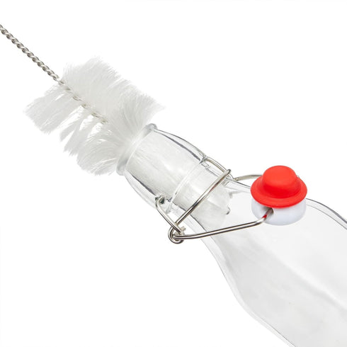 6 Pack 8 oz Juvale Swing Top Glass Bottles with Stoppers, Cleaning Brush - Hot Sauce Bottles for Vanilla Extract