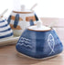 Cute Hand-painted Sugar Bowl, Ceramic Condiment Pot for Kitchen Decor, Fish Pattern, 300ml
