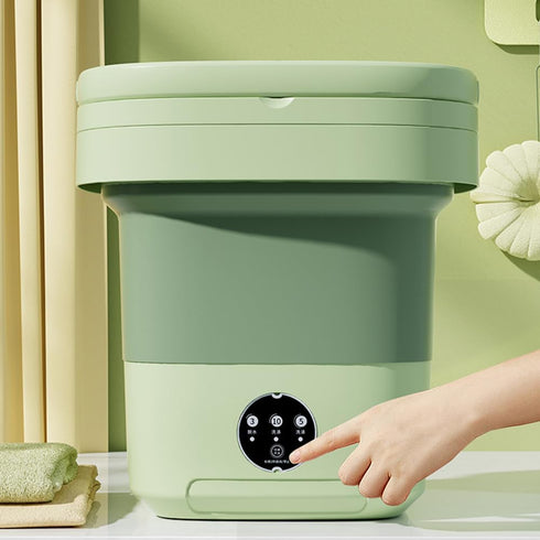 11L Portable Washing Machine with Foldable Design, 3 Cleaning Modes for Baby Clothes, Underwear, and Small Items (Blue)