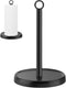 Black Paper Towel Holder for Standard & Jumbo Rolls, Stainless Steel Countertop Stand with Anti-Slip Weighted Base