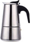 kkhouse Stainless Steel Coffee Pot - Mocha Espresso Latte Percolator Stove Coffee Maker, 100ml Cafetiere Tool