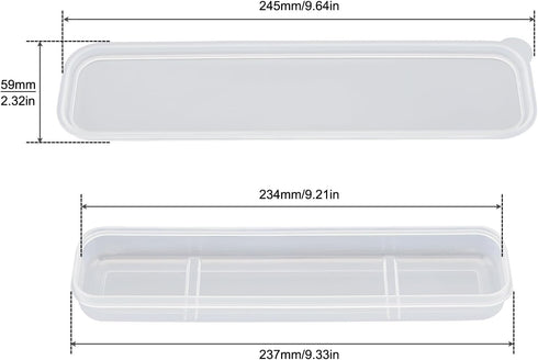 OriGlam Portable Flatware Box, Simple Travel Tableware Storage Case for Cutlery Kit (White)