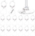 BENECREAT 20pcs/50pcs Acrylic Blank Wine Glass Charms, Heart/Flat Round/Hexagonal Charms for Birthday Holiday Wedding