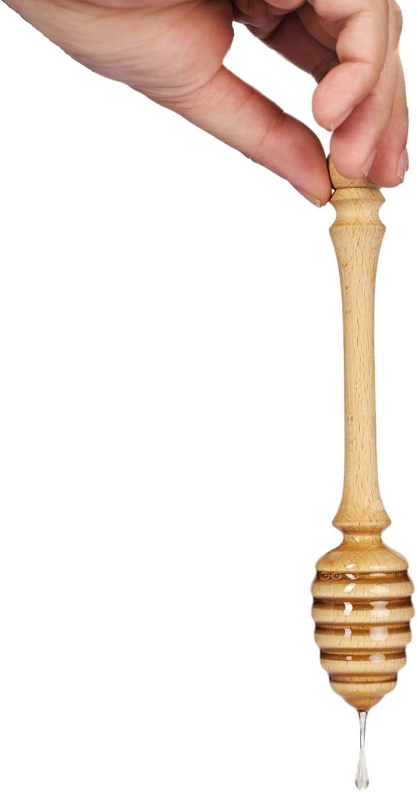 Bitbat Beech Wooden Honey Dipper Stick, 7.1 Inch Wooden Honey Spoon for Honey