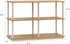 Furinno 3-Tier Double Size Storage Display Rack, Beech/White, Model 99130BE/WH