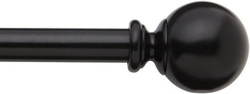 Bali Blinds 5/8" Ball Cafe Rod Set, 28-48", Glossy Black