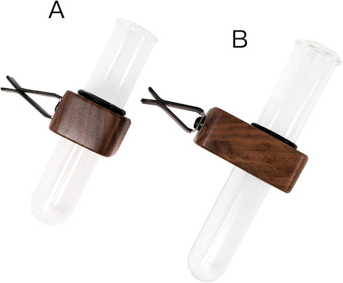 Set 2 of Black Walnut Car Propagation Vases - Stylish Clip-On Holders for Flowers & Plants