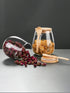 Glass Food Storage Jar, Sugar Bowl Tea Jar with Airtight Lid and Spoon