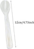 2 Pack 4.73inch Caviar Spoons Handcraft Mother of Pearl MOP Caviar Spoon W Round Handle with One Plastic Storage Box - White, Style D