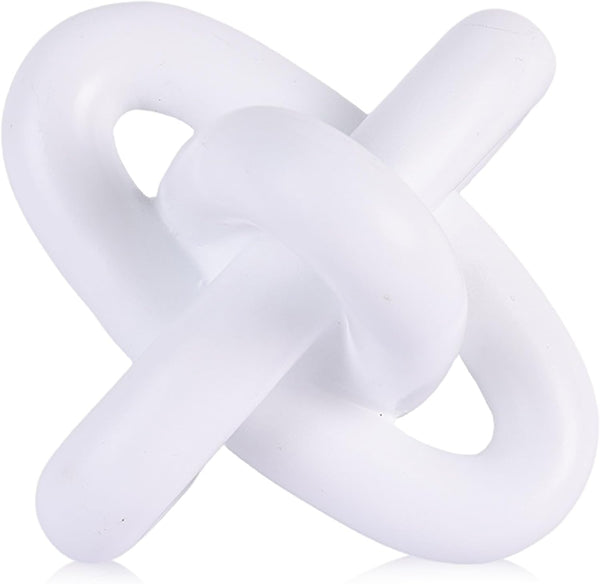 XMGZQ White Knot Decor for Coffee Table Book,Chain Link Decor for Bookshelf