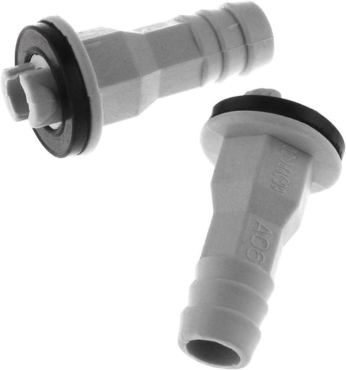 DGZZI Drain Straight Connector 2PCS, 3/5 Inch 15mm AC Drain Hose Connector with Rubber Ring for Air Conditioners