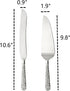 Dicunoy 2 PCS Wedding Cake Knife and Server Set, Silver Cake Cutting Set, Vintage Engraved Cake Cutter and Elegant Serving Spatula for Birthday, Party, Anniversary by Dicunoy