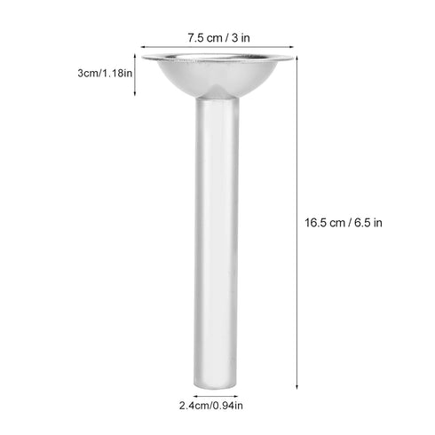 Oumefar Sausage Stuffer Tubes, Stainless Steel Filling Tube, Manual Wide Mouth Funnels for Meat Grinder Accessory