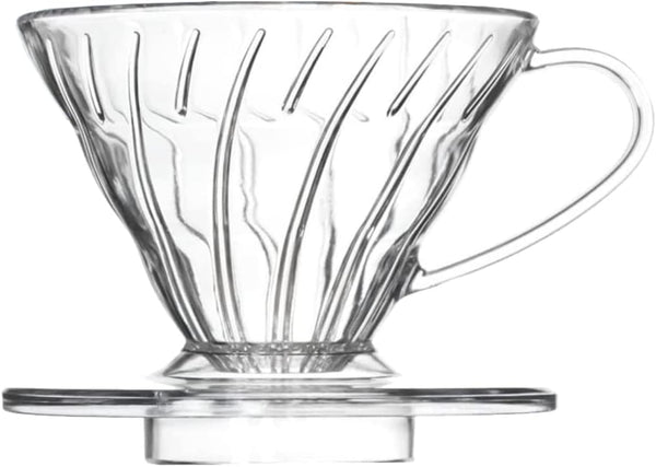V 02 60° Cone Plastic Coffee Dripper, 1-4 Cups, Reusable Pour Over Coffee Maker for Home, Cafe