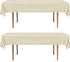 DecorRack 2 Rectangular Tablecloths, BPA-Free Plastic, 54 x 108 inch for Parties, Picnic, Camping, Ivory (2 Pack)