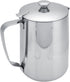 Stainless Steel Milk Frothing Pitcher with Lid for Latte Coffee Art, 1500ML, for Office Kitchen with Handle