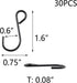 T Tulead 30PCS S-Hooks, Small Metal Hanging Hooks 1.6" Black for Bedroom, Bathroom, Kitchen, Office
