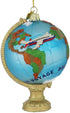 Kurt Adler Noble Gems Globe with Airplane Christmas Ornament
