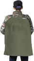 Army Green Laundry Bag Backpack, 27” x 34” Heavy Duty with Shoulder Straps, Drawstring Closure for College, Travel