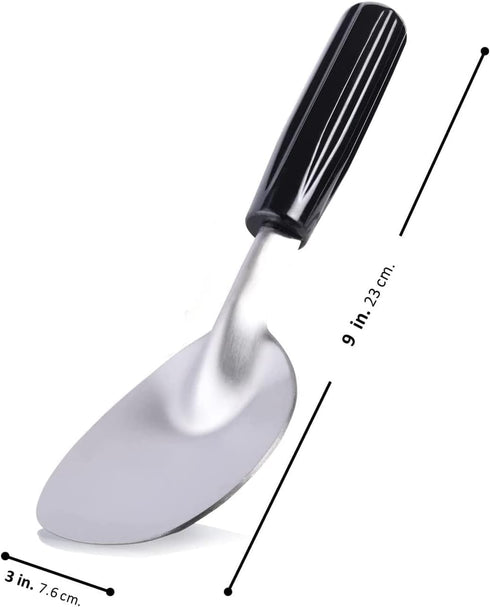 i Kito Frozen Heavy Duty Ice Cream Spade Scoop with Non-Slip Handle - Stainless Steel Ice Cream Spoon Paddle Perfect
